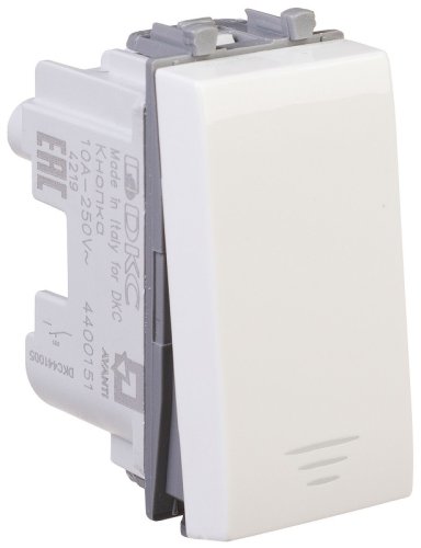 Переключатель модульный DKC Avanti 1-кл. 1 мод. проходной белое облако картинка